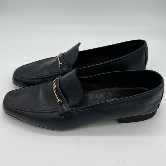 Vintage Pierre Cardin Navy Dress Shoes Loafers Size 10 - Picture 3 of 8